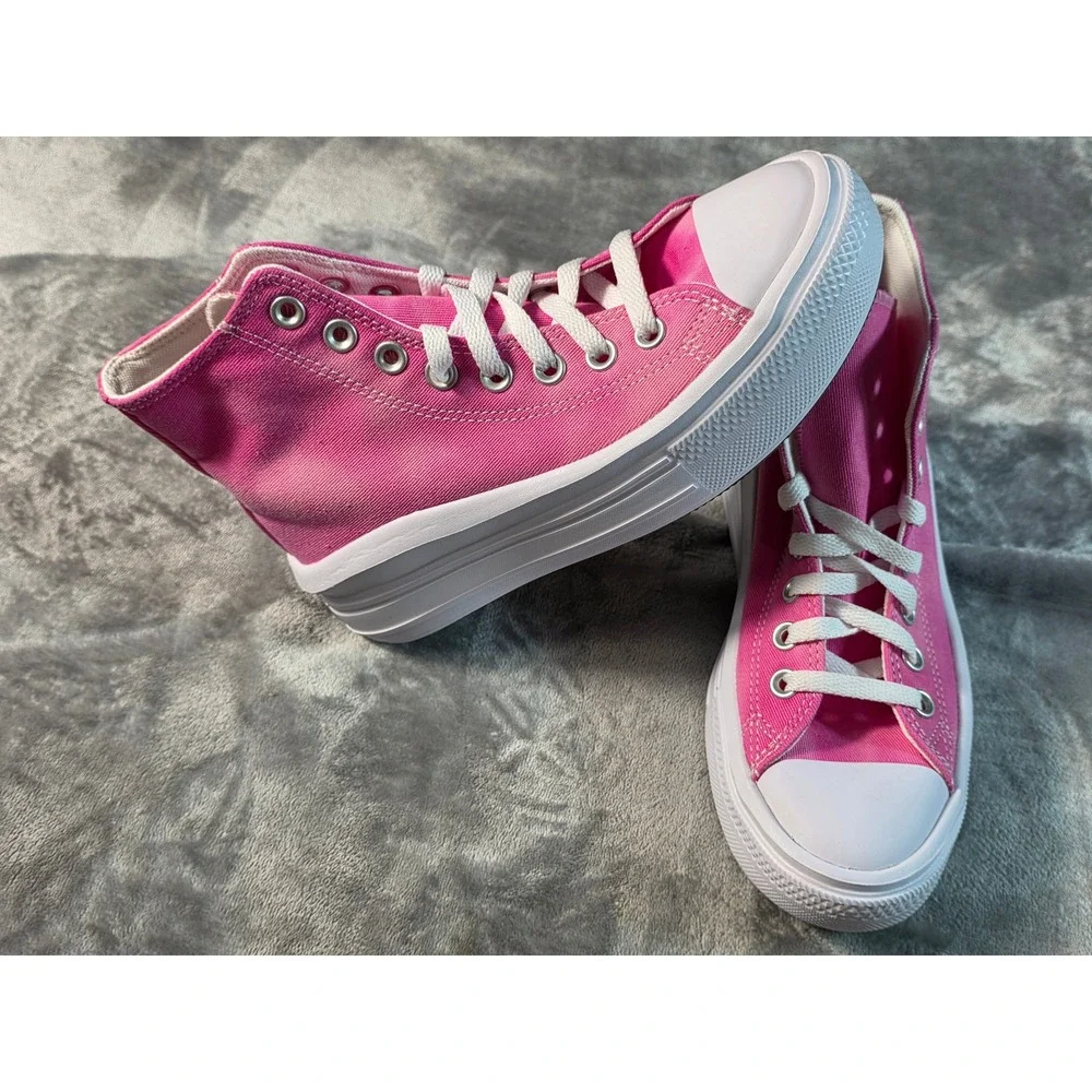 Converse Chuck Taylor All Star Move Youth 4.5 Platform Sneakers Fuchsia Pink NEW